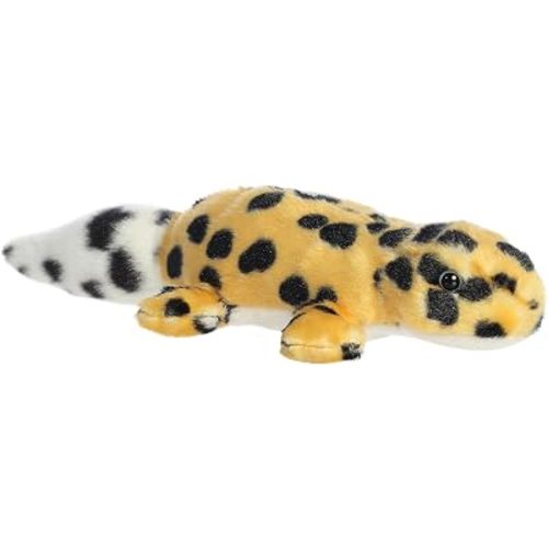 Aurora® Adorable Mini Flopsie™ Zilla Leopard Gecko™ Stuffed Animal - Mini Companions Ready for Playful Adventures - for Kids All Ages, Toddlers, Adults, and Families - Yellow 11 Inches