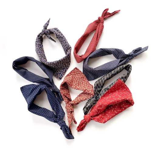 Japanese Cotton Bandanas, Small Square Scarves