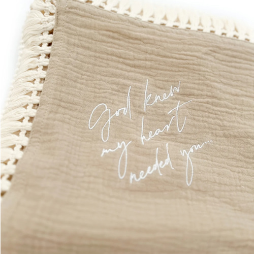 God Knew My Heart Needed You Tan Tassel Swaddle Blanket – OUR HOUSE ABOVE