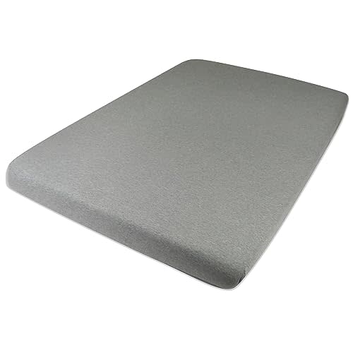 HonestBaby Unisex-Baby Fitted Mini Crib Sheets Set Standard Mattress, 100% Organic Cotton Baby Boys, Girls, Neutral, 2 Pack - Bright White, One Size