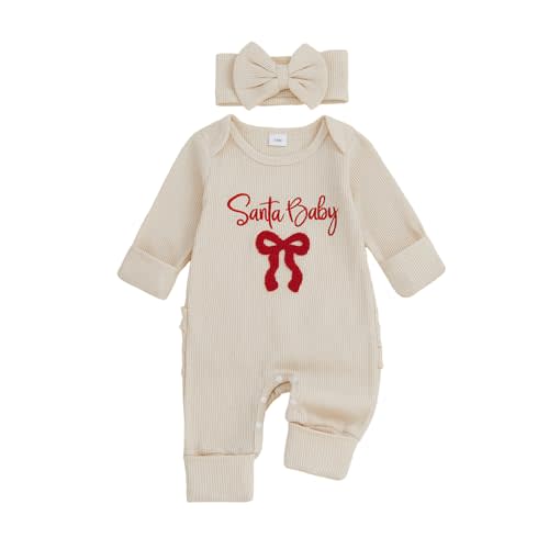 Socutebabe My First Easter Baby Girl Outfit Newborn 0 3 6 Months Bunny Waffle Knit Sweater Romper and Headband