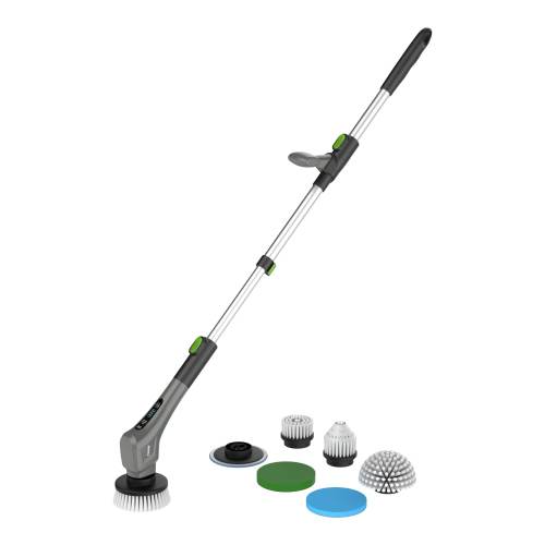 FRANK Cordless Electric Spin Scrubber, Includes 7 Accessories