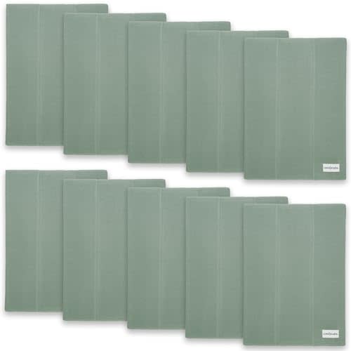 Comfy Cubs Baby Burp Cloths Set (Pack of 10) - Large, 6-Layer, Ultra Absorbent 100% Cotton for Infant Spit-Up, Drool, and Messes - Soft, Gentle, Thoughtful New Born Baby Gifts, Fern