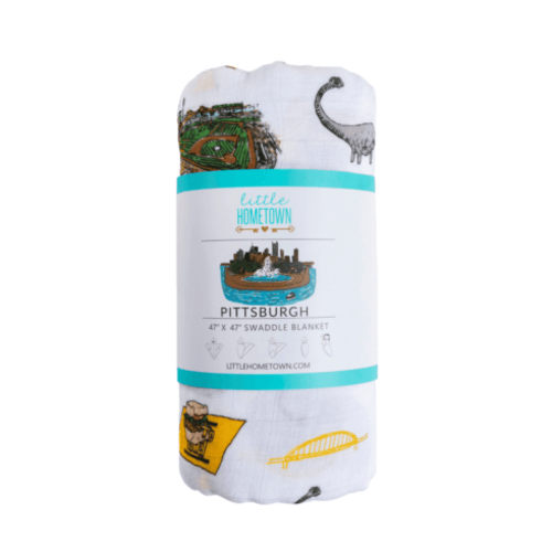 Contemporary Concepts Exclusives ~ Pittsburgh Items ~ Pittsburgh Themed Swaddle blanket - Baby Blanket, Price $23.95 in Pittsburgh, PA from Contemporary Concepts