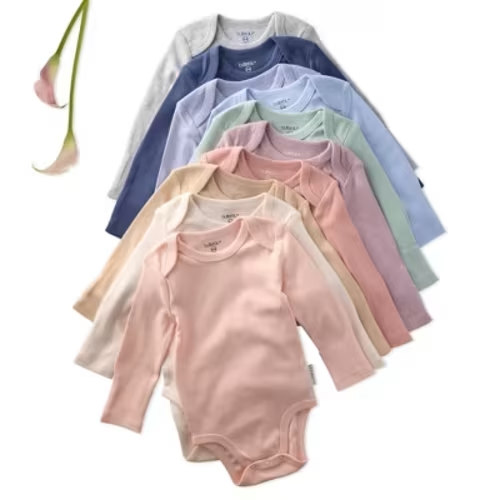 Butterblu BLAKE 10-Pack Long Sleeve Bodysuit Sorbet Frost Rainbow Newborn