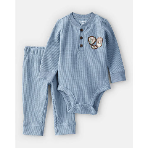 Baby Boy 2-Piece Park Ranger Thermal Bodysuit Pant Set - Blue - Carter's | Carter's