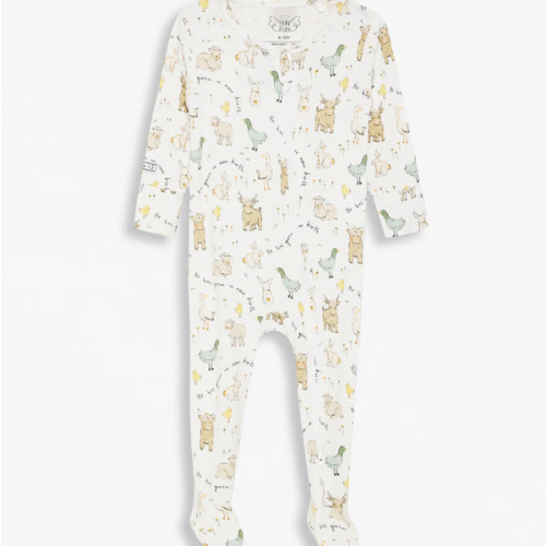 New Birth PJ Footed Onesie Bamboo