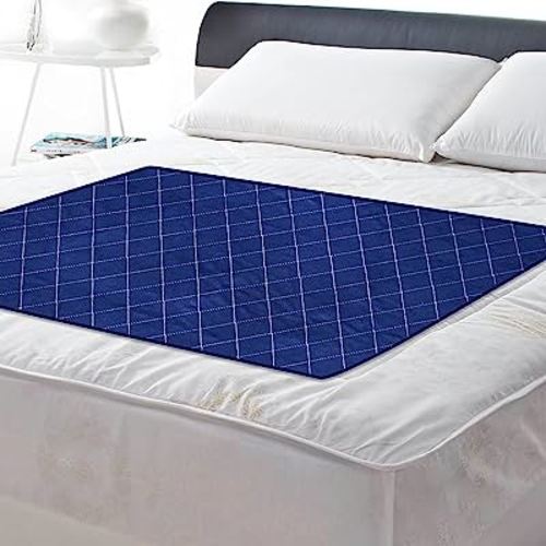 Incontinence Bed Pads 34'' x 52'', Washable Pee Pads for Adults, Non-Slip Chuck Pads Quilted, Bed Pads for Incontinence Washable, Reusable Incontinence Sheet Protector for Adults, Kids, Navy