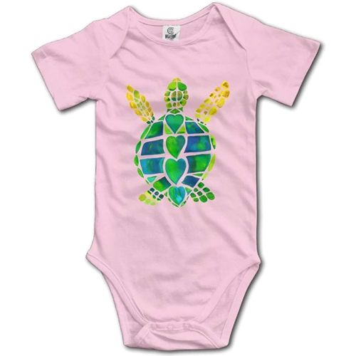 SADODER Sea Turtle Romper Baby Climbing Short Sleeve Bodysuit Cotton 0-24 Months