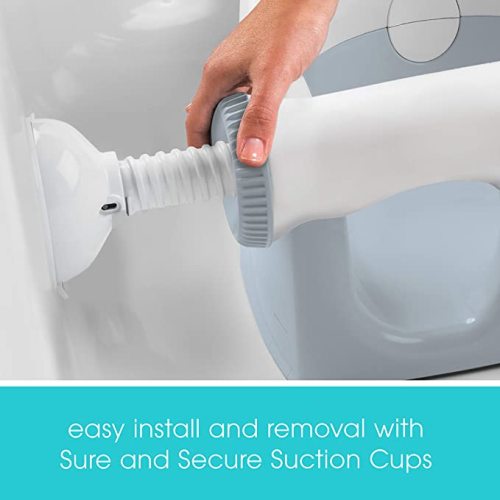 Summer My Bath Seat for Sit-Up Baby Bathing, Backrest for Assisted Sitting, Easy Setup & Storage, Gray - Grey - 1 Count (Pack of 1)