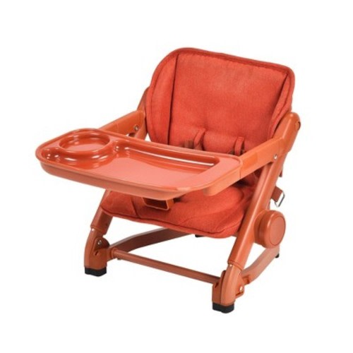 Unilove Feed Me Booster Chair - Pumpkin Orange: Steel Alloy, Slip-Resistant Feet, Safety Belt