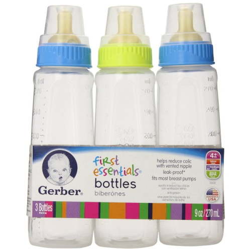 Gerber Bottle Medium Flow, 9 Oz, 4M+ 1 Each
