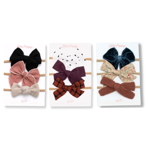 The Luna Headband Bow Bundle, Bows for Babies and Girls – Little Poppy Co.