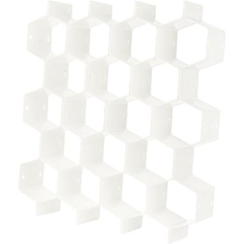 Honeycomb Drawer Organizer Separator Adjustable Hexagon Drawer Organizer-Divider for Underwear Belt-Scarf Socks Organize（white）