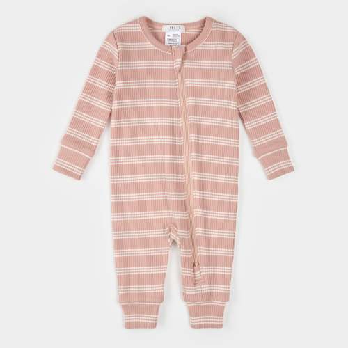 Rose Striped Modal Rib Sleeper