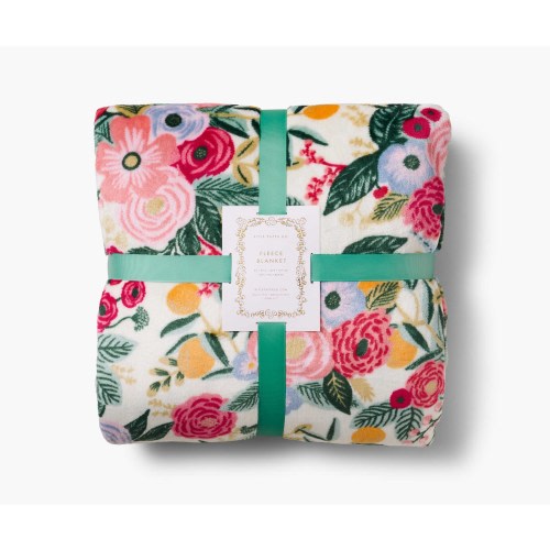 Rifle Paper Co Fleece Blanket, Garden Party Pattern