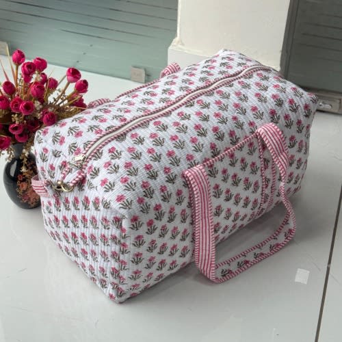 Children Personalized Bag/Duffle Bag/Quilted Weekender Bags/Boho Baby Bag/Cotton Hospital Bag/Personalized Children Gift/Overnight  Hand Bag