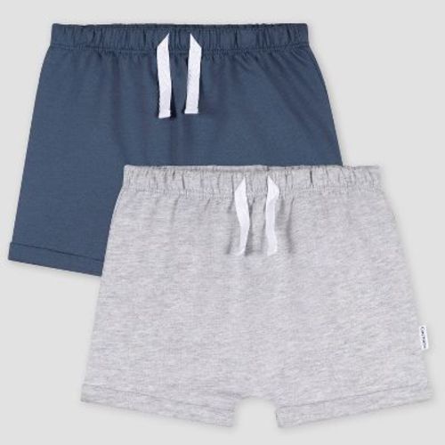 Gerber Baby 2pk Pull-On Shorts - Blue Newborn