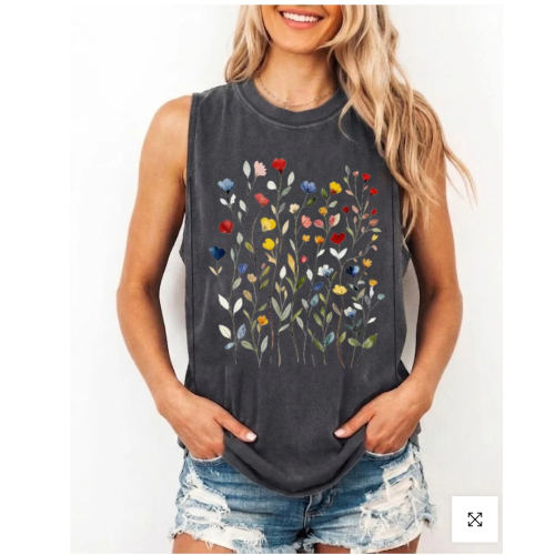 Vintage Pressed Flowers Nursing Tank Top – Giftifymama