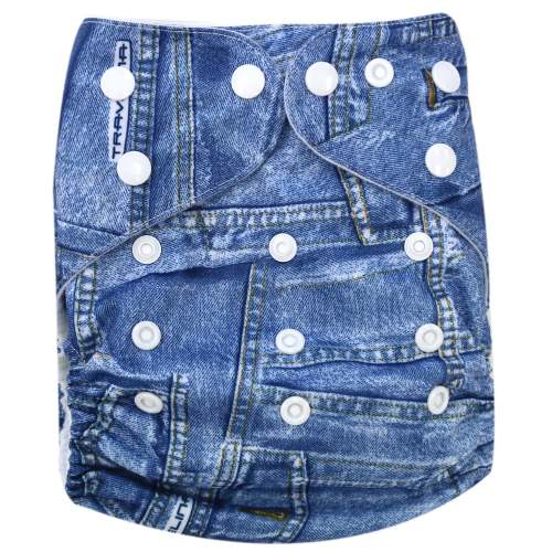 Babyco Reusable Cloth Nappy With 2 Microfibre Inserts Denim Denim