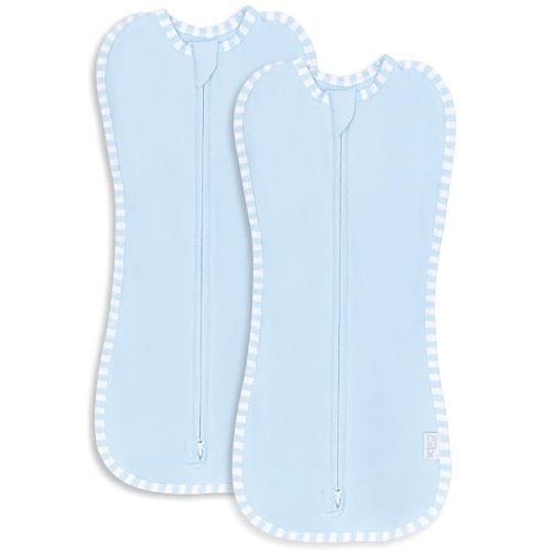 Comfy Cubs Swaddle Blanket with Zipper 2 Pk L - Blue