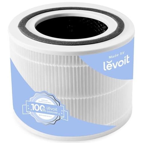 LEVOIT Genuine Core 300-P Air Purifier Replacement Filter, Core300-RF Air Filters, 3-In-1 High-Efficiency Activated Carbon for Allergies, Pet Dander, Smoke, Odor, Dust, 1 Pack, White