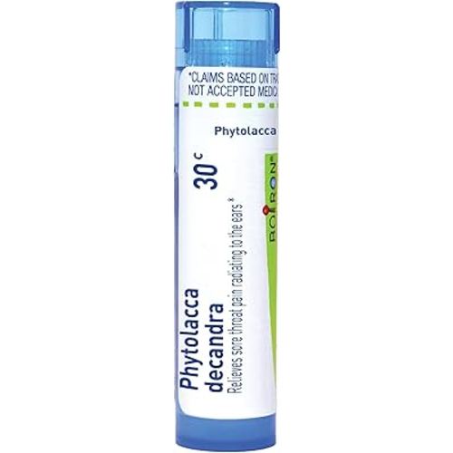 Boiron Phytolacca Decandra 30C Homeopathic Medicine for Sore Throat - 80 Pellets