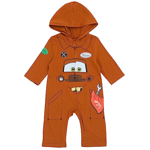 Disney Pixar Cars Tow Mater Lightning McQueen Zip Up Cosplay Coverall Newborn to Little Kid