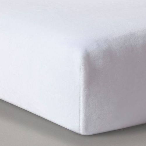 Plush Fitted Crib Sheet Solid - Cloud Island™ White