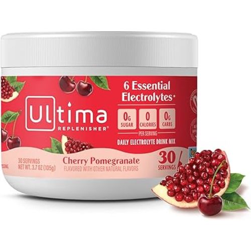 Ultima Replenisher Daily Electrolyte Powder Drink Mix – Sugar Free – Orange, 30 Servings – Hydration Powder with 6 Key Electrolytes and Trace Minerals – Keto Friendly, Vegan, Non-GMO