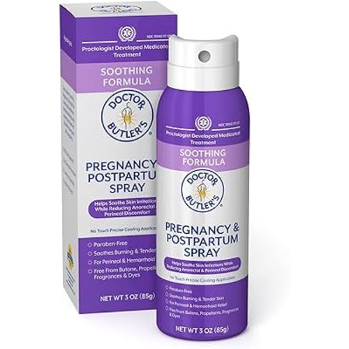 Doctor Butler's Pregnancy & Postpartum Spray - Perineal Spray and Hemorrhoid Treatment with Aloe and Chamomile, Pregnancy Support and Postpartum Essentials, Paraben Free (3oz)