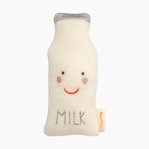 MERI MERI Organic Knit Rattle - Milk Bottle