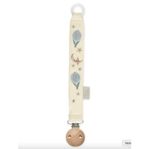 Cam Cam - Dreamland embroidered pacifier clip - Light blue | Smallable