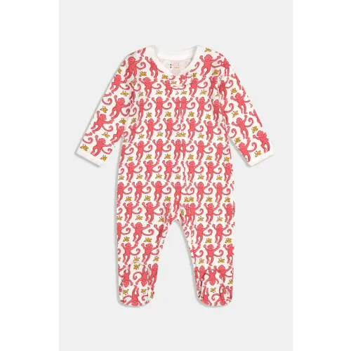 Infant Monkey Zipper Footie