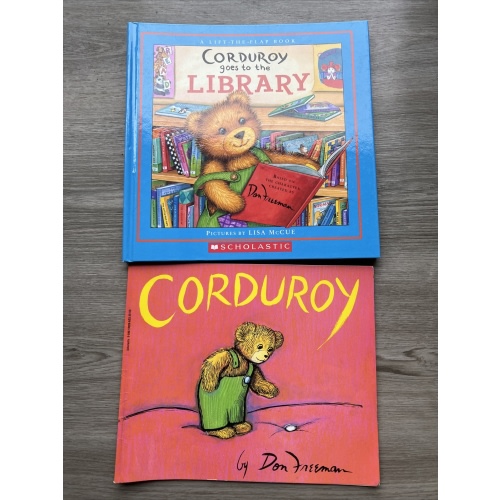 Lot of 2 CORDUROY Series Books by Don Freeman - Kids Picture Book - Flap Book