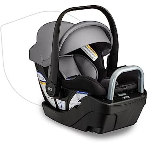 Britax Willow S Infant Car Seat with Alpine Base, ClickTight Technology, Rear Facing Car Seat with RightSize System, Graphite Onyx