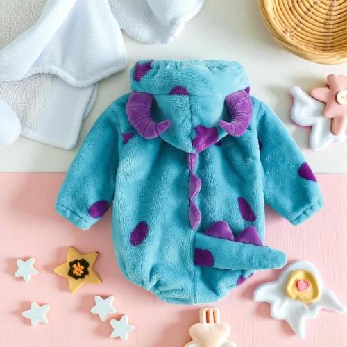 Monster Inc. Baby Romper | Turquoise Blue Cosplay Outfit