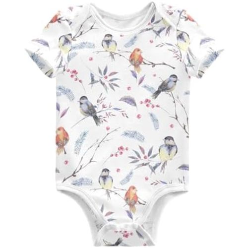 vvfelixl Baby Girls' Bodysuits Champagne Bottle Short Sleeve Cotton Baby Boy Clothes for 0-3 Months