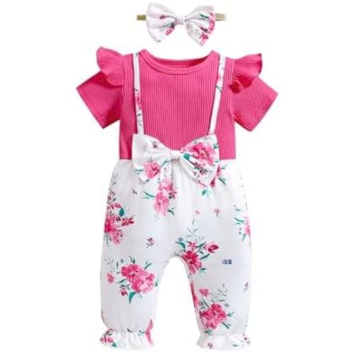QITUDATEY New Born Clothes Baby Girls Romper Long Sleeve Footless Bodysuit One Piece Jumpsuit Newborn Sets for Birthday