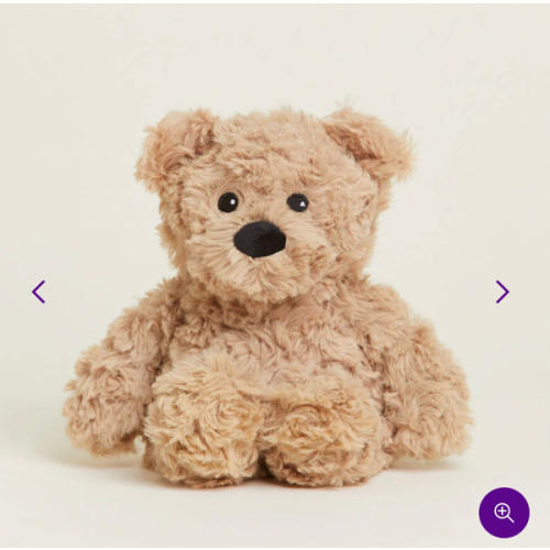 Brown Curly Bear Warmies Junior