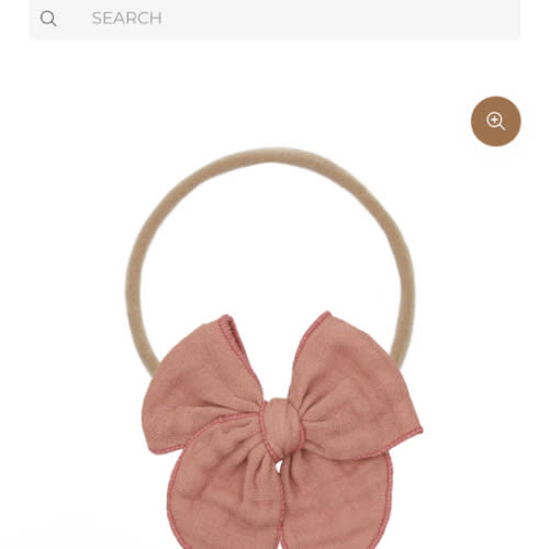 Cloud Muslin™ Heirloom Bow - Rose Headband