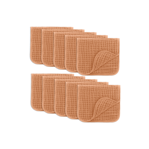 Muslin Burp Cloths - Pack of 10