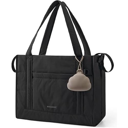 BAGSMART Diaper Bag Tote Puffer, Hospital Bag for Labor Delivery with Pacifier Case, Lightweight Baby Bag for Travel, Work | Multifunctional, Insulated Pockets, Water Resistance