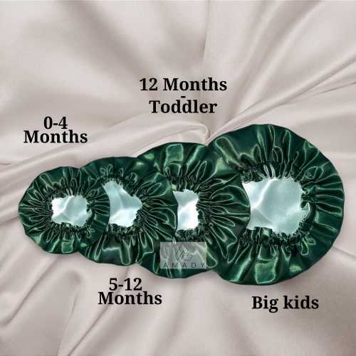 Satin baby hair bonnet, unisex hair bonnet for kids, baby bonnet, reversible hair bonnet, baby sleep cap, hair bonnet for sleeping, kids cap