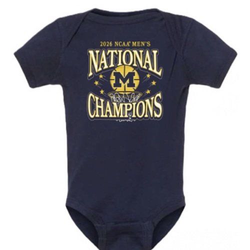 Michigan Wolverines 2026 Men's Basketball National Champions Onesie