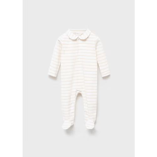 Striped onesie pajama - Kids | MANGO USA