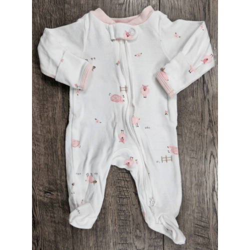 Baby Girl Clothes Carter's Preemie Pink Sheep Footed Outfit