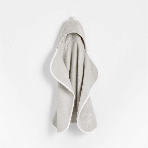 Nachi 100% Organic Cotton Grey Hooded Baby Towel