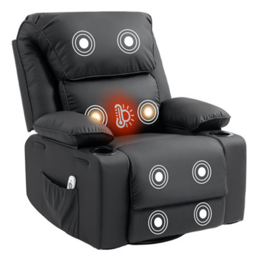 Latitude Run® Modern Swivel and Rocking Recliner with Heating and Massage & Reviews | Wayfair