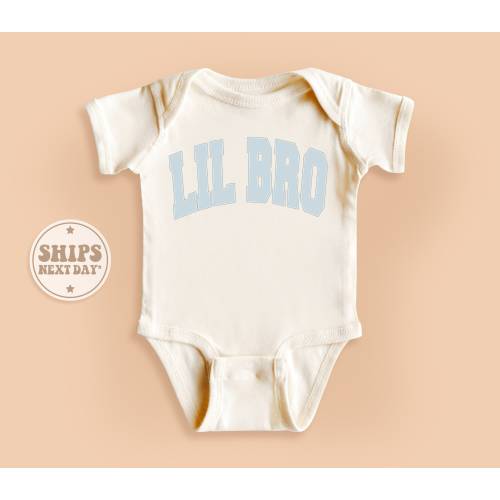 Lil Bro Baby Bodysuit, Little Bro Onesie®, Baby Brother Bodysuit, Little Brother Onesie®, Promoted to Big Brother Bodysuit #TLC00024